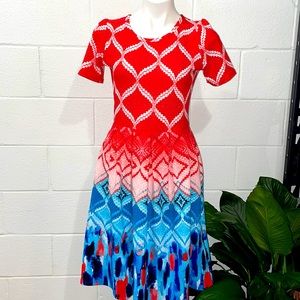 Watercolor Zipper Back Pocket Amelia Dress